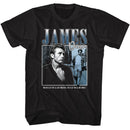 James Dean-James Dean Square-Black Adult S/S T-Shirt - Black
