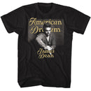 James Dean-James Dean Gold Text-Black Adult S/S T-Shirt - Black