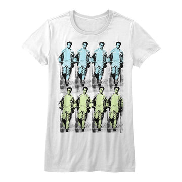 James Dean-Warhol James Dean-White Ladies S/S T-Shirt - White