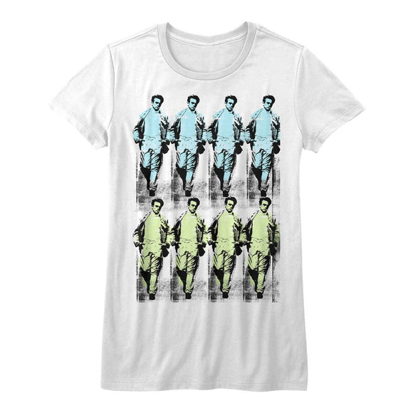 James Dean-Warhol James Dean-White Ladies S/S T-Shirt - White