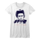 James Dean-Cowboy James-White Ladies S/S T-Shirt - White