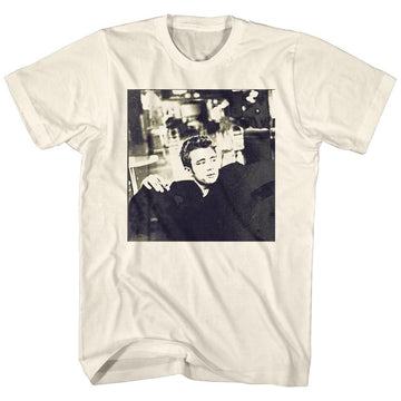 James Dean-Kicked Back-Natural Adult S/S T-Shirt - Natural