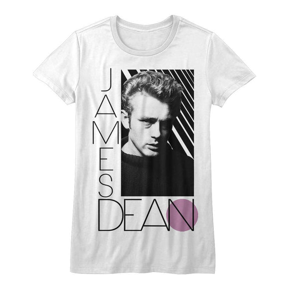 James Dean-Old Skool-White Ladies S/S T-Shirt - White