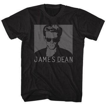 James Dean-Striped Up Dean-Black Adult S/S T-Shirt - Black