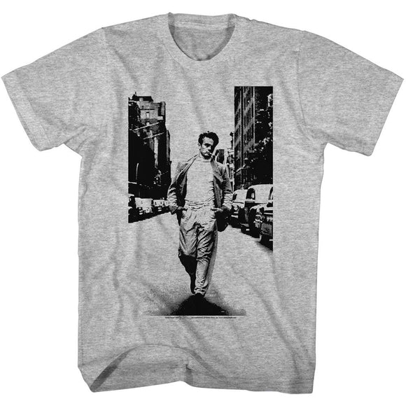 James Dean-Street Walker-Graphite Heather Adult S/S T-Shirt - Graphite Heather