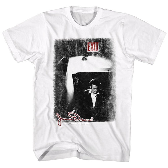 James Dean-Exit-White Adult S/S T-Shirt - White