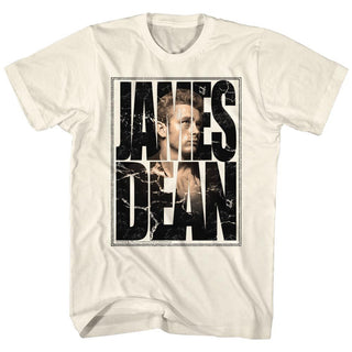James Dean James Cracked Adult T-Shirts