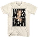 James Dean-James Cracked-Natural Adult S/S T-Shirt - Natural