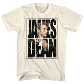 James Dean-James Cracked-Natural Adult S/S T-Shirt - Natural