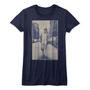 James Dean-Vintage Dean-Navy Ladies S/S T-Shirt - Navy