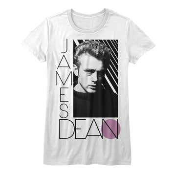 James Dean-Old Skool White-White Ladies S/S T-Shirt - White