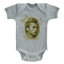 James Dean-Star Dean-Gray Heather Infant S/S Bodysuit-12M - Gray Heather