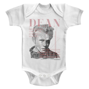 James Dean-Faded Dean-White Infant S/S Bodysuit-12M - White
