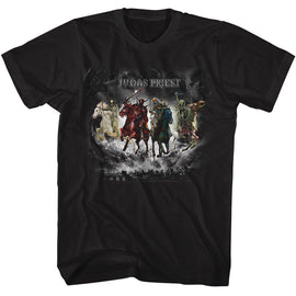 Judas Priest-Judas Priest Four Horsemen-Black Adult S/S T-Shirt - Black