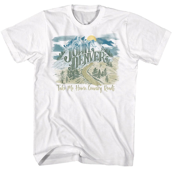 John Denver-John Denver Take Me Home-White Adult S/S T-Shirt - White