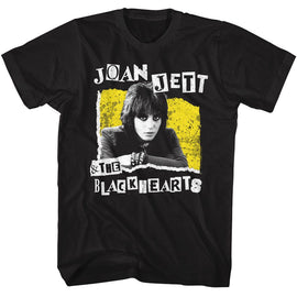 Joan Jett-Joan Jett Cutout Style-Black Adult S/S T-Shirt - Black