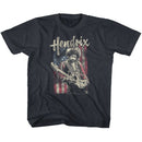 Jimi Hendrix-Flag Hendrix-Vintage Navy Youth S/S T-Shirt-Xs (5-6) - Vintage Navy