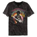 Jimi Hendrix-Jimi Hendrix-Mineral Wash Black Adult S/S T-Shirt - Black