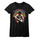 Jimi Hendrix-Jimi Hendrix-Black Ladies S/S T-Shirt - Black