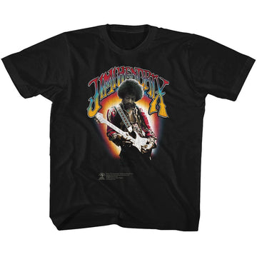 Jimi Hendrix-Jimi Hendrix-Black Youth S/S T-Shirt (7-8) - Black