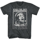 Jimi Hendrix-Kiss The Sky-Black Heather Adult S/S T-Shirt - Black Heather
