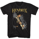 Jimi Hendrix-Hendirx-Black Adult S/S T-Shirt - Black