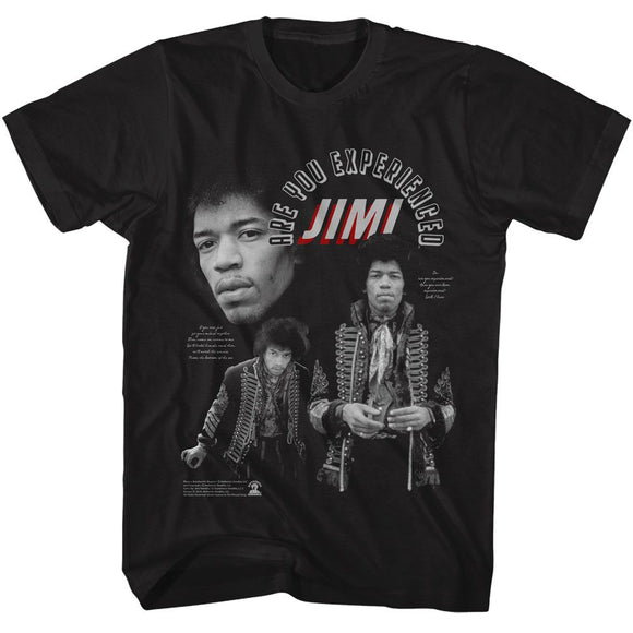 Jimi Hendrix-Jimi Hendrix Are You Experienced-Black Adult S/S T-Shirt - Black