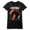 Jimi Hendrix-Both Sides-Black Ladies S/S T-Shirt - Black