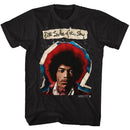 Jimi Hendrix-Both Sides-Black Adult S/S T-Shirt - Black