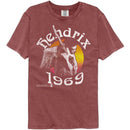 Jimi Hendrix-Jimi Hendrix Hendrix 69-Brick Adult S/S Comfort Color T-Shirt - Brick