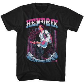 Jimi Hendrix-Are You-Black Adult S/S T-Shirt - Black