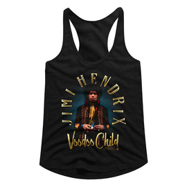 Jimi Hendrix-Newdoo Child-Black Ladies Slimfit Racerback-S - Black