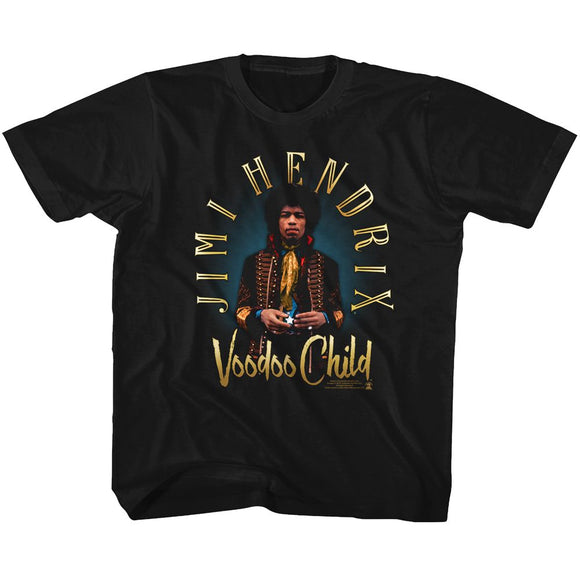 Jimi Hendrix-Newdoo Child-Black Toddler S/S T-Shirt-4T - Black