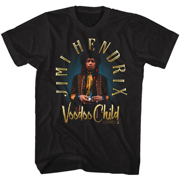 Jimi Hendrix-Newdoo Child-Black Adult S/S T-Shirt - Black