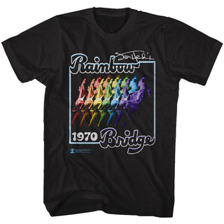 Jimi Hendrix Rainbow Bridge Adult T-Shirts