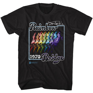 Jimi Hendrix-Rainbow Bridge-Black Adult S/S T-Shirt - Black