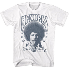 Jimi Hendrix-Sides Of The Sky-White Adult S/S T-Shirt - White
