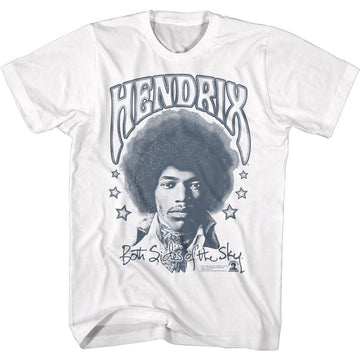 Jimi Hendrix-Sides Of The Sky-White Adult S/S T-Shirt - White