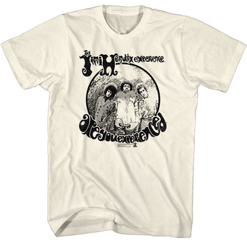 Jimi Hendrix-Jimi Hendrix Experienced One Color-Natural Adult S/S T-Shirt - Natural