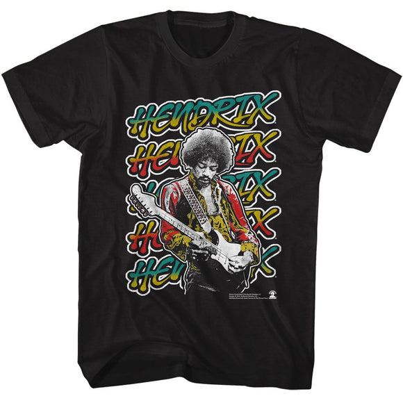 Jimi Hendrix-Jimi Hendrix Bold As Jimi-Black Adult S/S T-Shirt - Black
