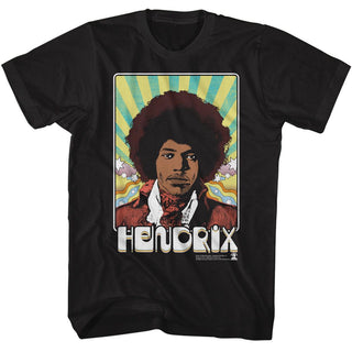 Jimi Hendrix Jimi Hendrix Psychadelic Card Adult T-Shirts