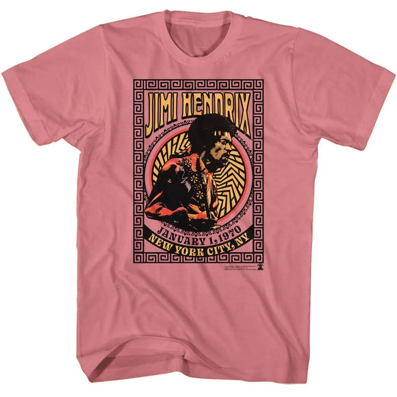 Jimi Hendrix Elaborate Frame Mauvelous Adult T-Shirt