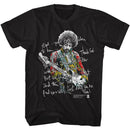 Jimi Hendrix-Jimi Hendrix Shine Like A Star-Black Adult S/S T-Shirt S - Black