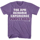 Jimi Hendrix-Jimi Hendrix Purple Haze-Purple Heather Adult S/S T-Shirt - Purple Heather