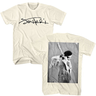 Jimi Hendrix Jimi Hendrix Sig Image Adult T-Shirts
