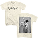 Jimi Hendrix-Jimi Hendrix Sig Image-Natural Adult S/S T-Shirt ***F&B***-S - Natural