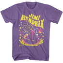 Jimi Hendrix-Jimi Hendrix Space Concert-Purple Heather Adult S/S T-Shirt - Purple Heather