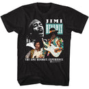 Jimi Hendrix-Jimi Hendrix Three Photos-Black Adult S/S T-Shirt - Black