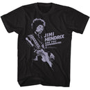 Jimi Hendrix-Jimi Hendrix Guitar Shadow-Black Adult S/S T-Shirt - Black