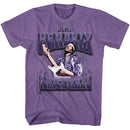 Jimi Hendrix-Jimi Hendrix Purple Haze Lightning-Purple Heather Adult S/S T-Shirt - Purple Heather